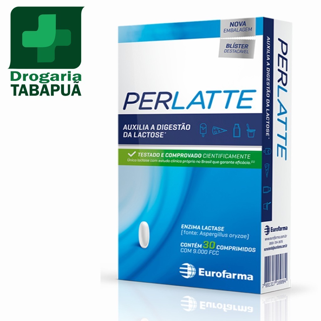 Suplemento De Lactase Perlatte Com 9.000 Fcc 30 Comprimidos