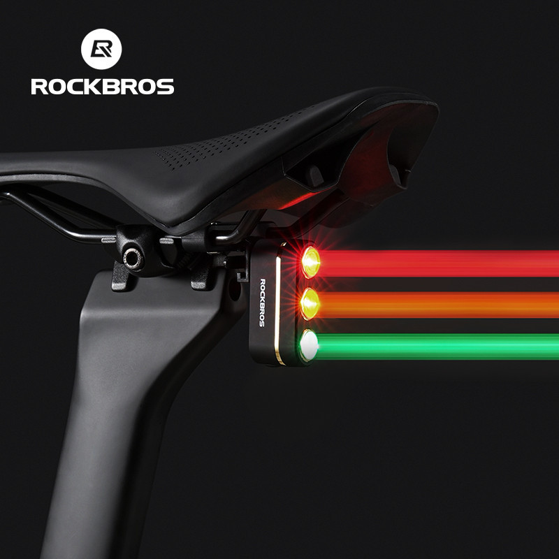 ROCKBROS Bicicleta De 3 Cores Sensor De Freio Com Luz Traseira De 50H De Vida Útil Da Bateria MTB Estrada Equipamento De Segurança Noturna