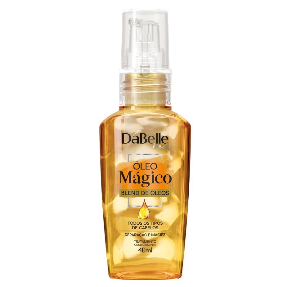 Óleo Reparador de Pontas Mágico Dabelle Hair Argan Blend de Óleos Nutrição Brilho Maciez Vegano 40ml em Oferta na Shopee