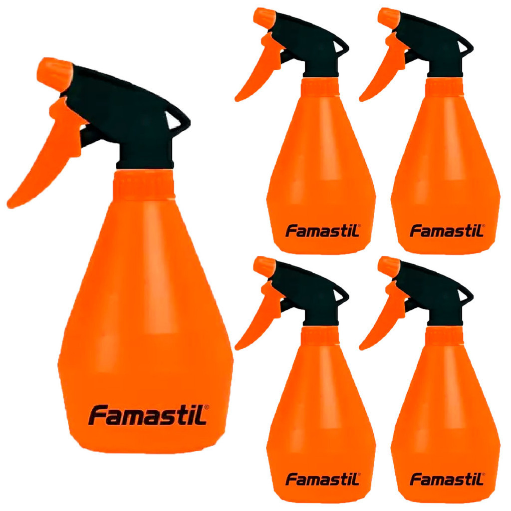 Pulverizador Manual Famastil 500ml | praticidade, jato ajustável Kit com 5