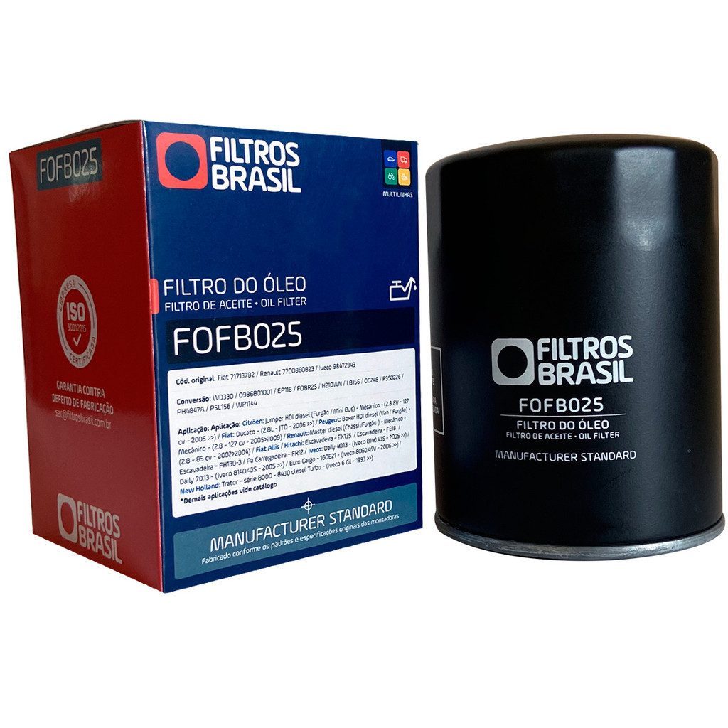Filtro Oleo para Fiat Ducato Turbo 2.5 Diesel 1994 a 2002