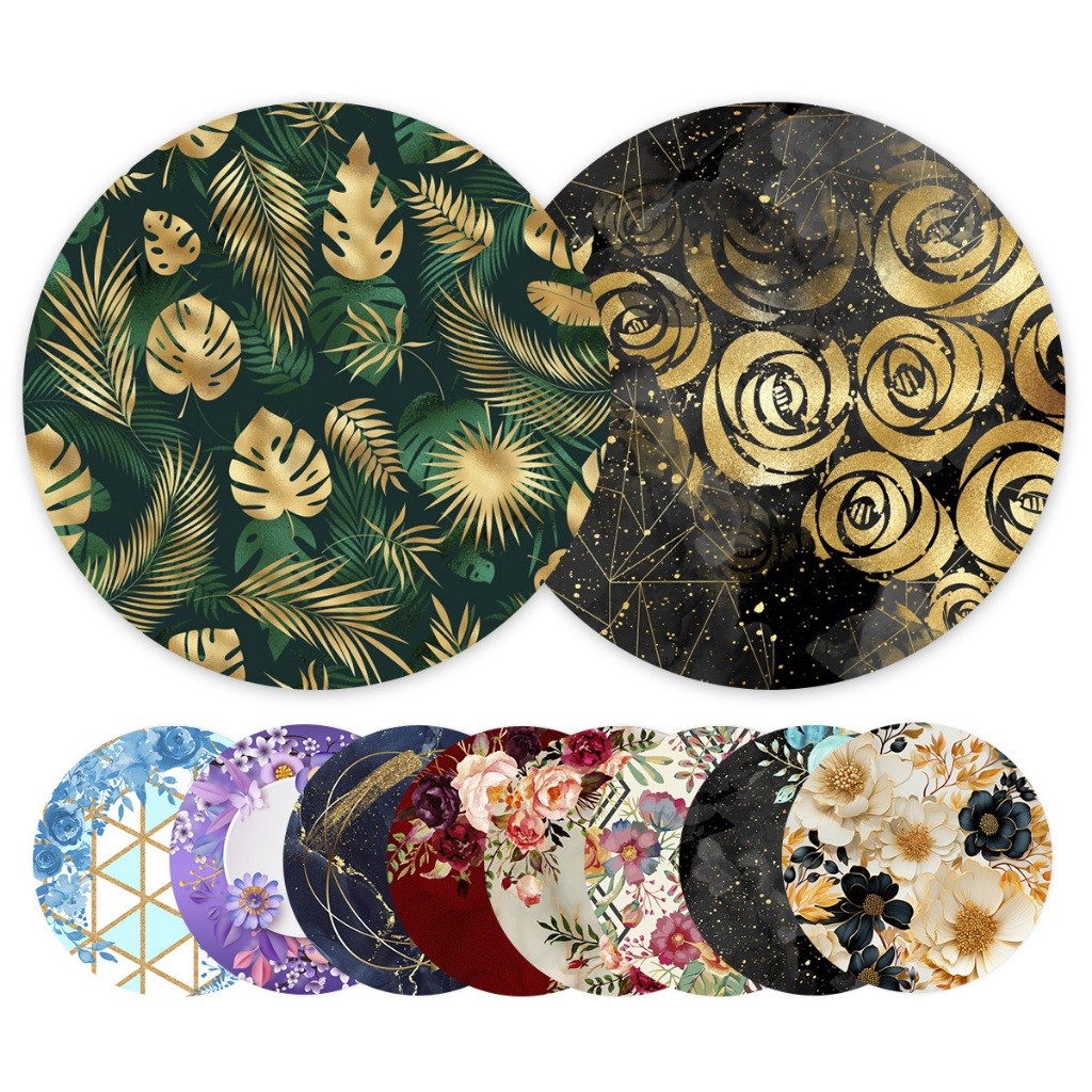 Capa Para Sousplat Estampado 35cm Floral Flores Mesa posta - Supla - Soupla - Jogo Americano
