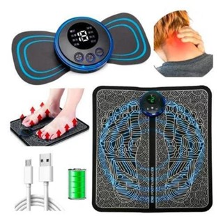 Massageador Ems Kit Tapete Pés + Pescoço Coluna Perna Lombar em Oferta na Shopee