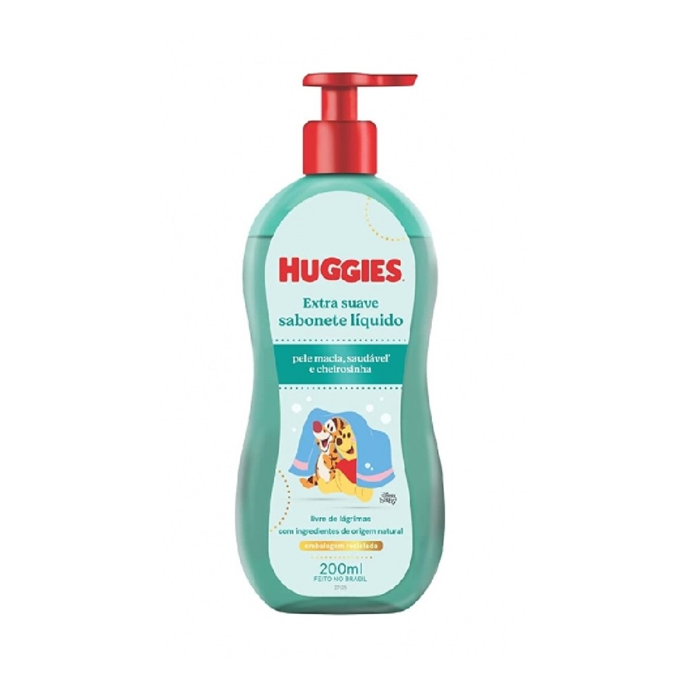 Sabonete Liquido Huggies Extra Suave da Cabeca aos Pes 200ml - Mom & Baby