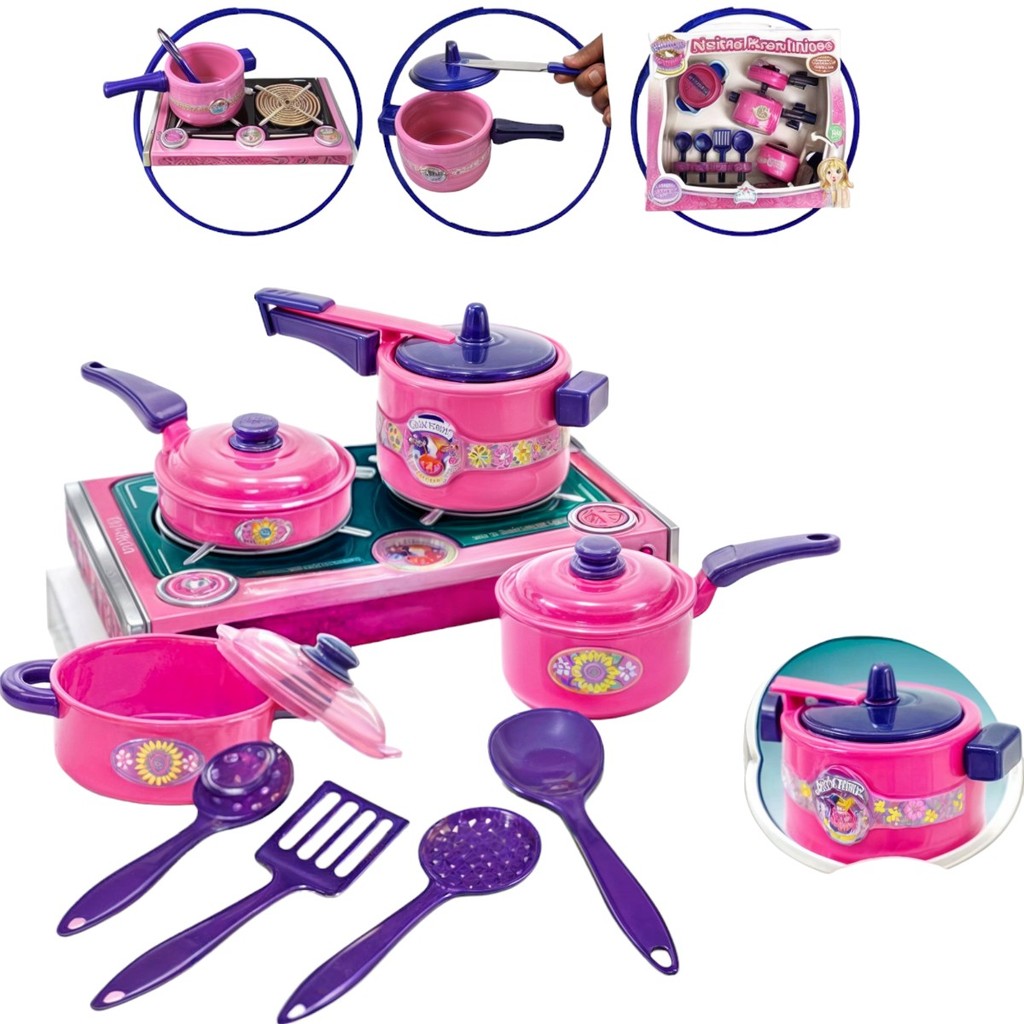 Kit Cozinha Infantil Jogo Panela E Cia Minha Panelinha fogão