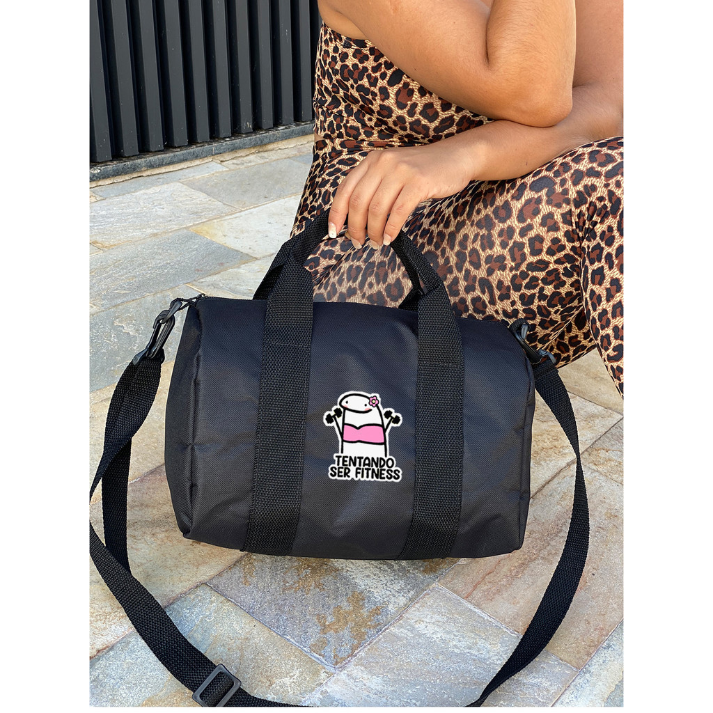 Mala Academia - TENTANDO SER FITNESS - Feminina Masculina Fit Esporte Mala Malinha Fut Unissex EleganceBags