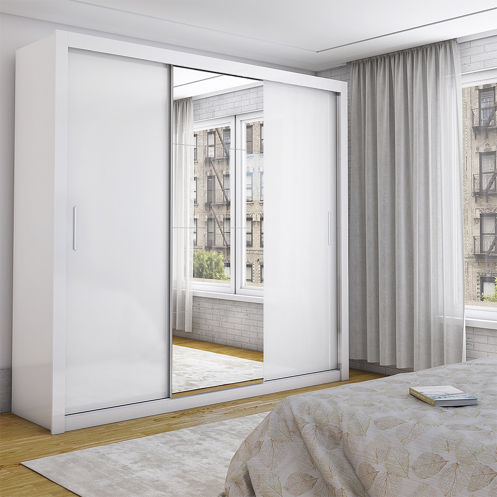 Guarda Roupa Isabela Casal 3 Portas de Correr Com Espelho Luxo Carioca Móveis em Oferta na Shopee