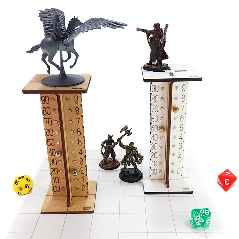Kit 2 Suportes Aéreos Magnéticos Miniatura Voo RPG D&D MDF Acessório Imã Pathfinder Dungeons and Dragons