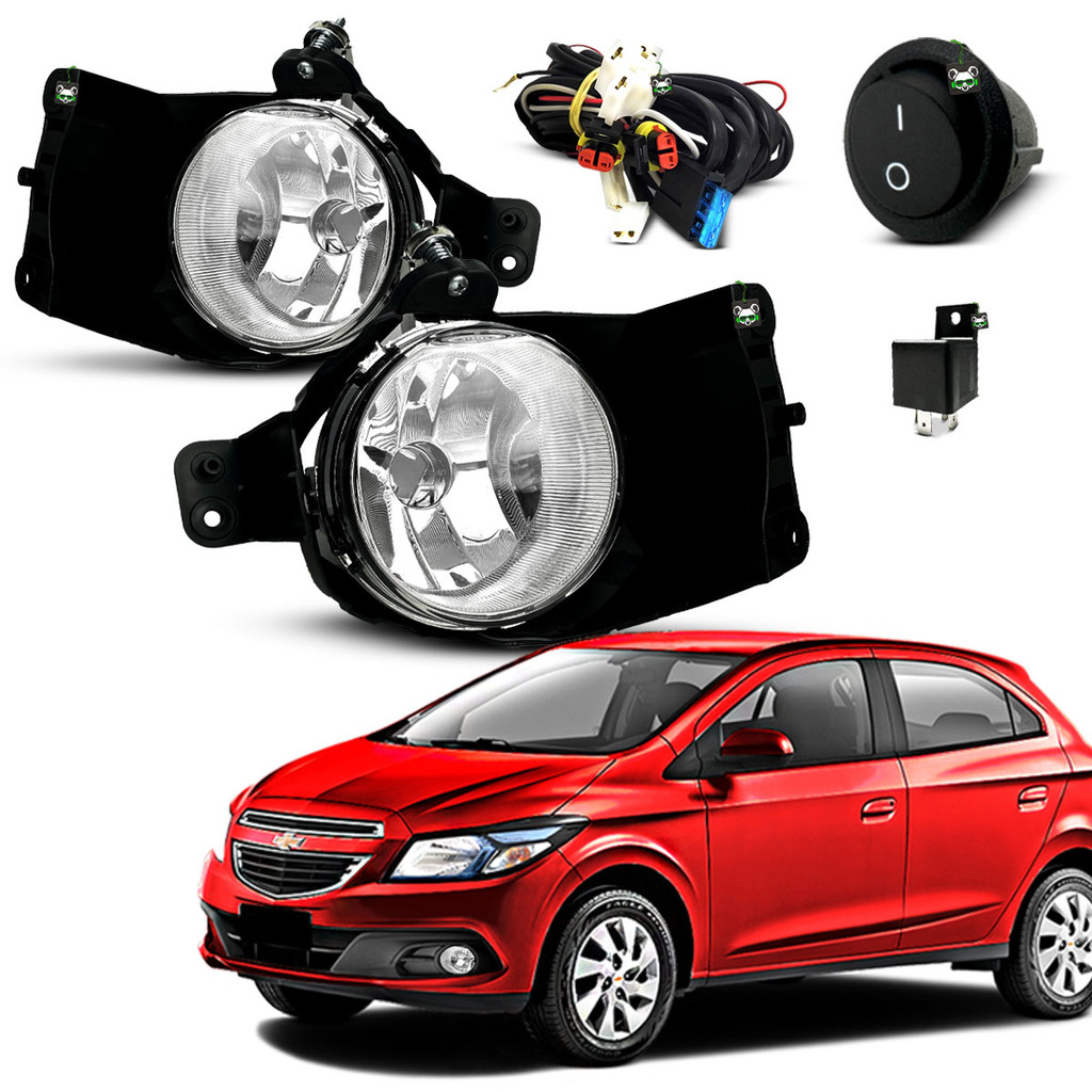 Kit Farol Auxiliar Onix 2012 2013 2014 2015 2016 2017 2018 2019 Botao Tic Tac - Spare Parts and Accessories for Vehicles