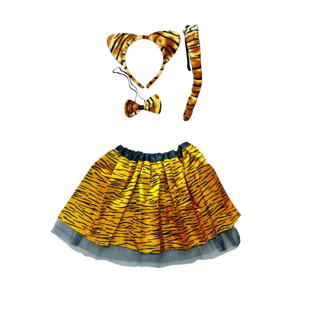 kit Fantasia Animais Tiara / Arco e Saia de Festas Carnaval Halloween (Infantil)