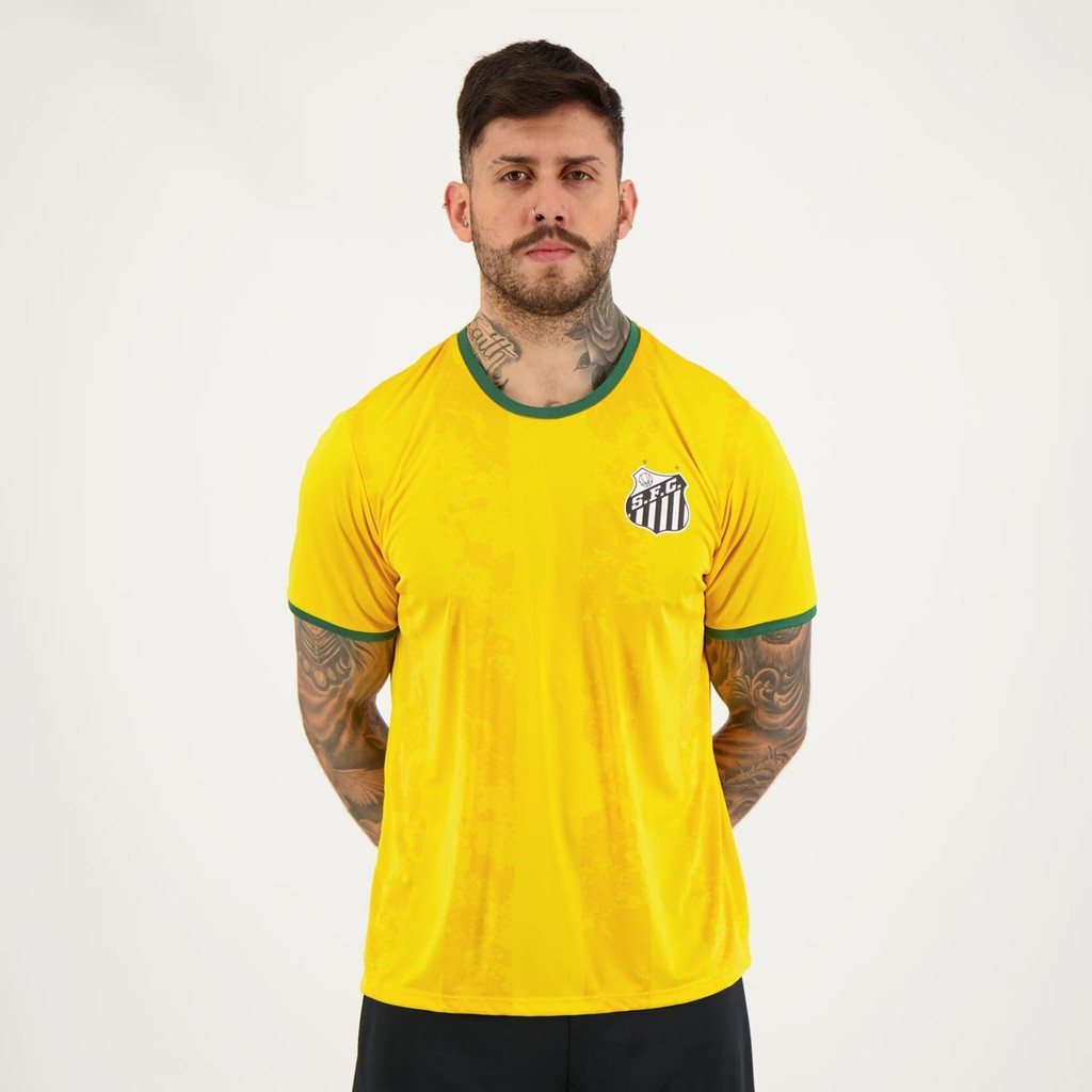 Camisa Santos Brasil Matis Amarela - Sports & Outdoors