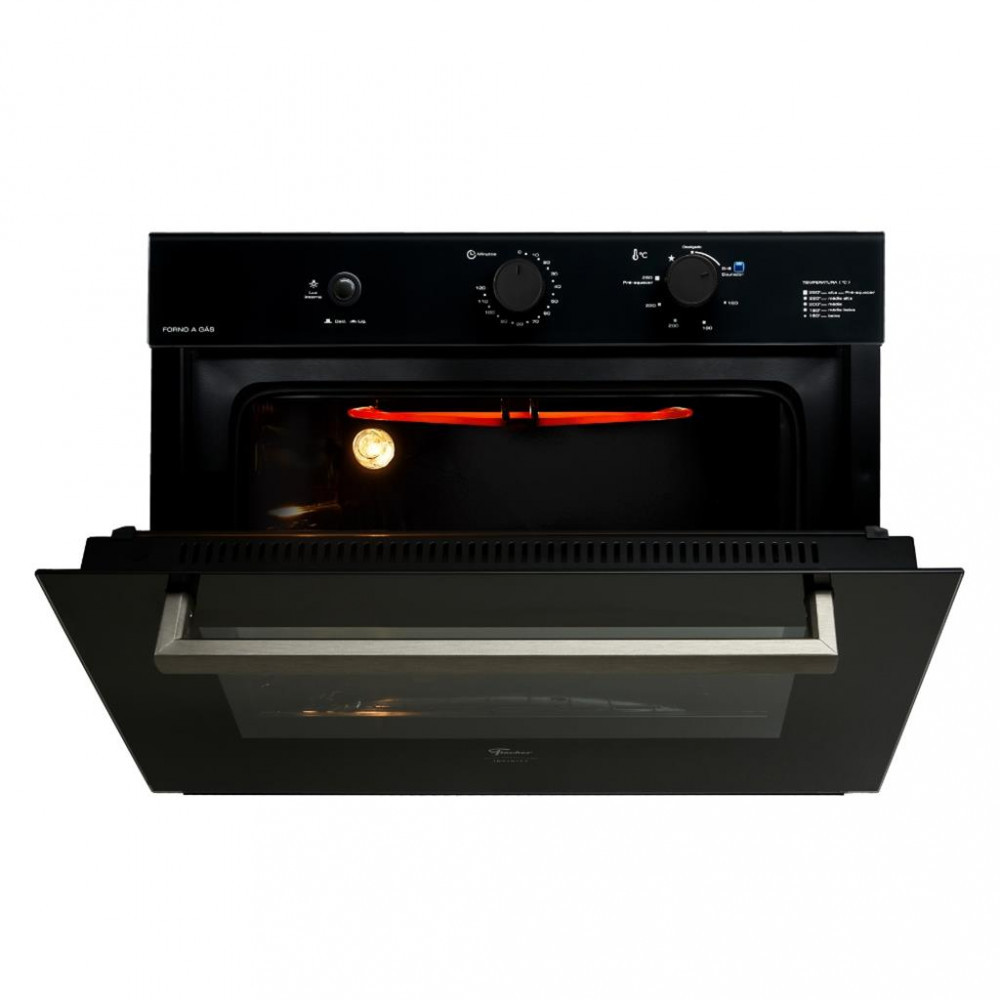 Detalhes do Forno a Gás de Embutir Fischer Infinity 50L com Grill