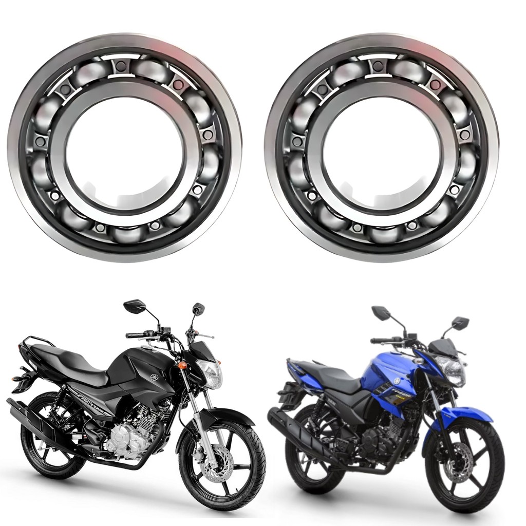 PAR ROLAMENTO ESFERAS RODA TRASEIRA FACTOR 125 150 FAZER 150 2012 2013 2014 2015 2016 2017 2018