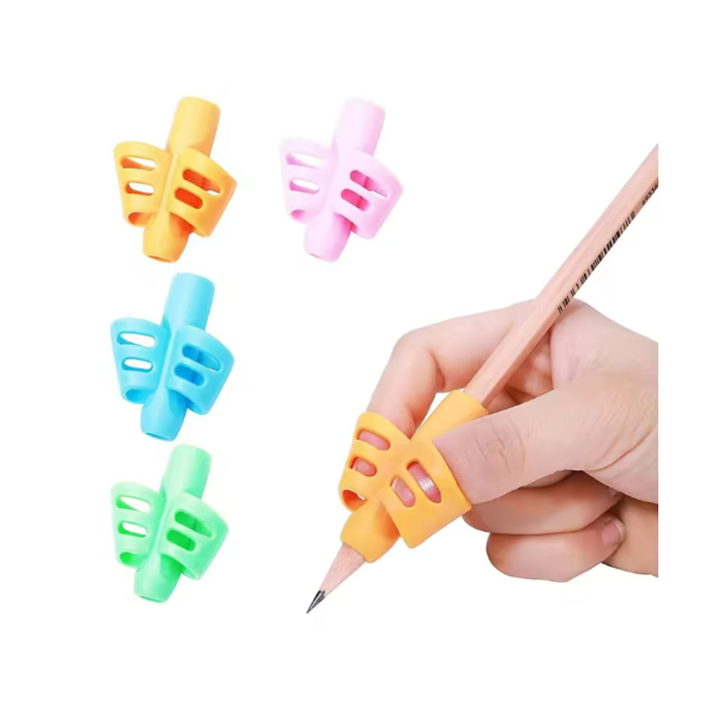 Adaptador de escrita infantil silicone dupla entrada autismo TDHA TEA em Oferta na Shopee