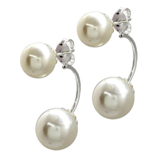 Brinco Folheado A Prata Pérola Grace 7,5 E 9,5mm - Semijoia em Oferta na Shopee