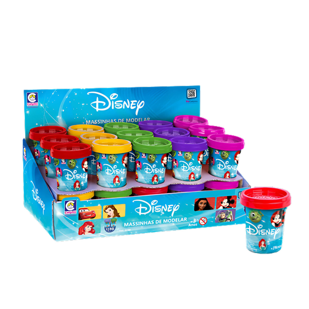 Brinquedo Infantil Massinha de Modelar Disney 115G Sortida e Unitária Cotiplás - 2768 em Oferta na Shopee