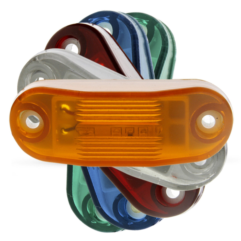 Kit 11 Lanternas Lateral Delimitadora Placa Teto LED Caminhão Ônibus Vuc Baú Barcos Trailer Carretinha Trator