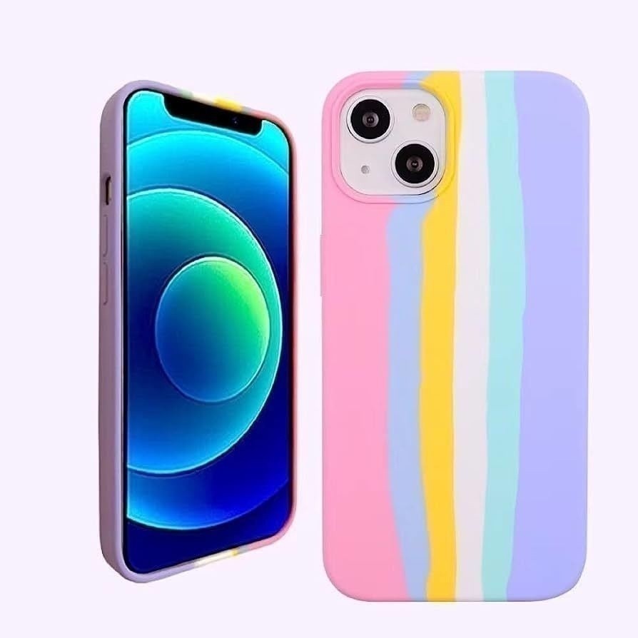 12promax capa arco iris e pro aquarela flexível de silicone anti-outono x colorida com laço-íris para iphone 11 11 12 xr xs max 7 8 plus 6 6s capinha case 2