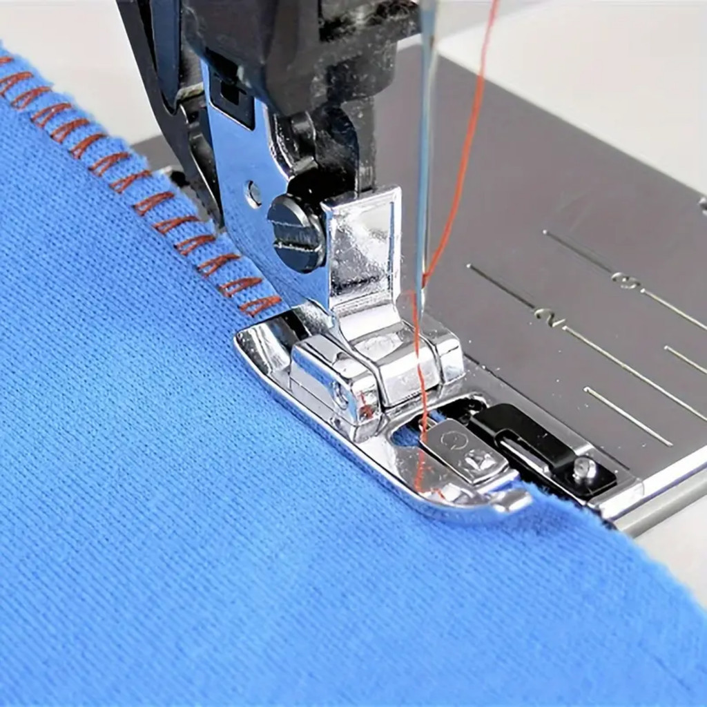 Sapata Calcador Acabamento Overlock Chuleado Sem Faca para Máquina de Costura Doméstica — imagem 2 de 2