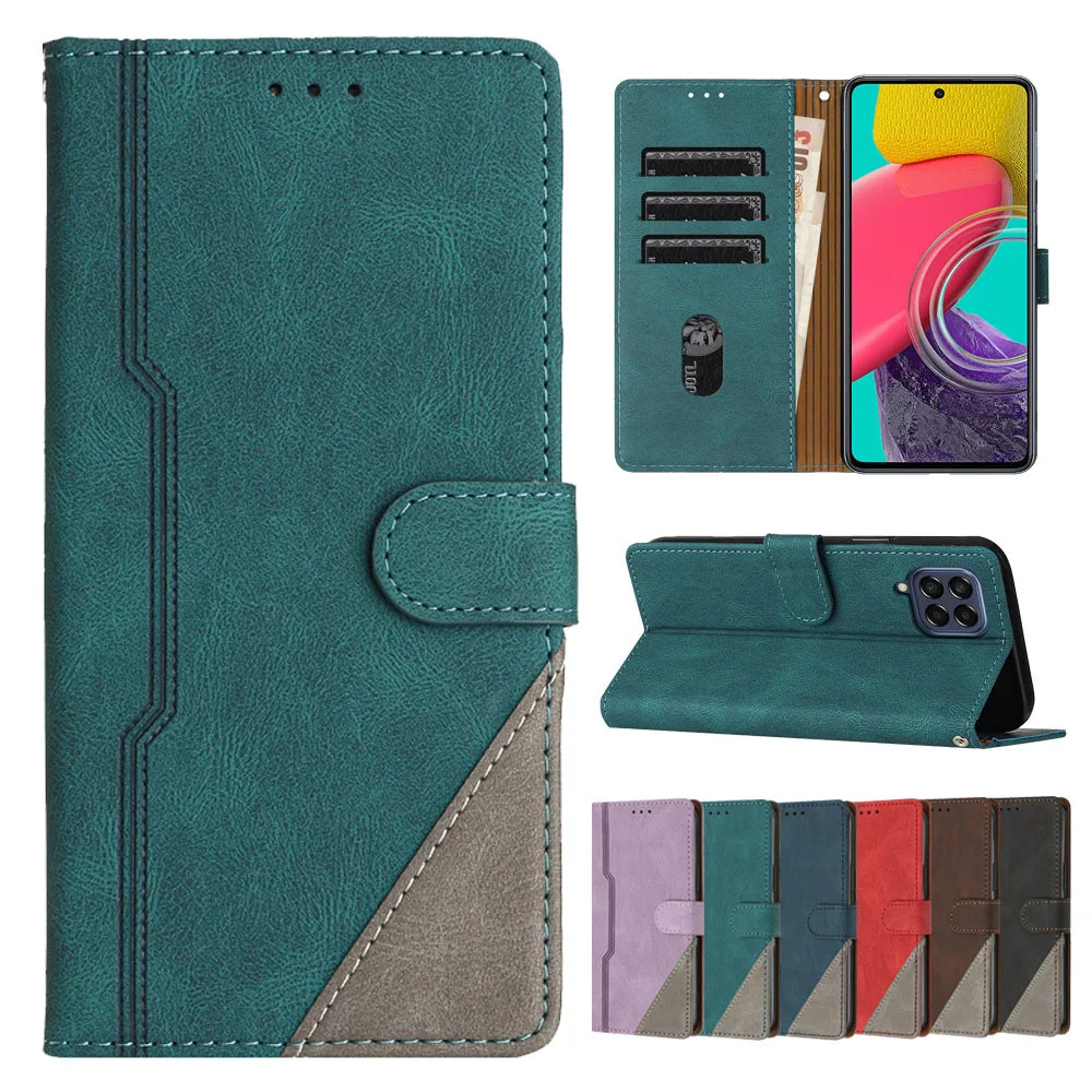 Capa Protetora De Couro Para Samsung Galaxy M55 M35 M15 M54 M34 M14 M53 M33 M62