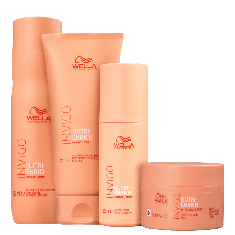 Kit Nutri Enrich Shampoo, Cond, Máscara, Wonder Balm - Wella em Oferta na Shopee