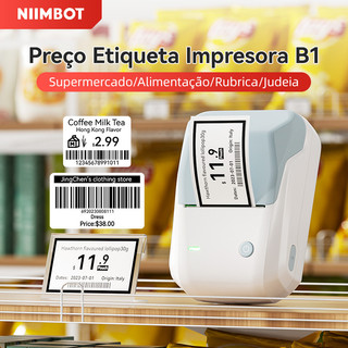 NIIMBOT B1 Impressora de Etiquetas Portátil Bluetooth Preço Criador de Etiquetas Adesivas Sem Tinta em Oferta na Shopee