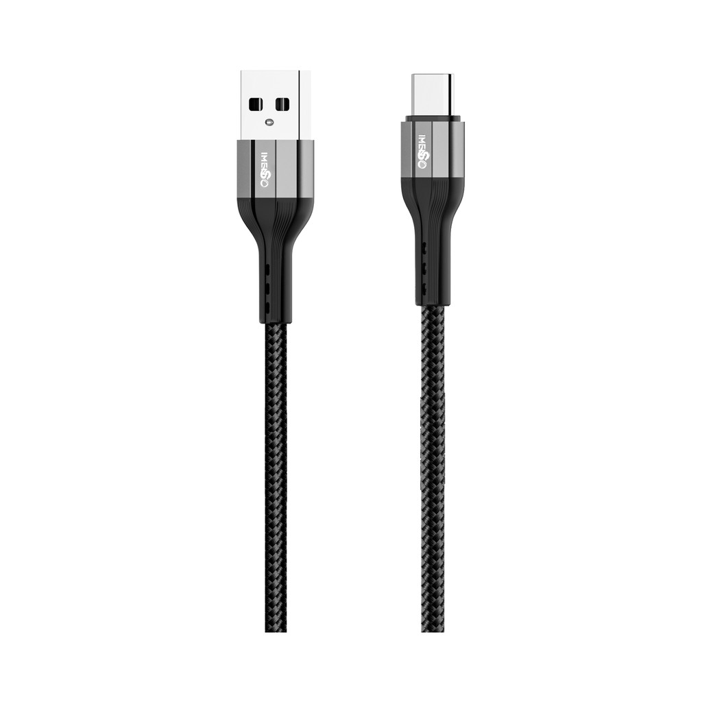 Cabo Usb-a Para Tipo C 2m IMENSO Nylon Trançado 2.4A IMS-139a - Mobile & Gadgets