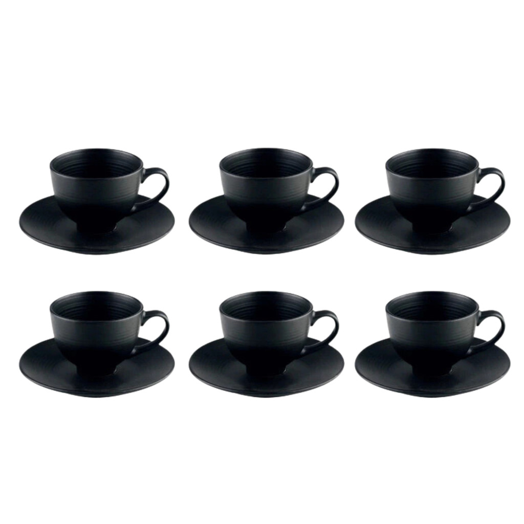 Jogo Xicaras de Café Com Pires 85ml Kit 6 Peças Cerâmica em Oferta na Shopee