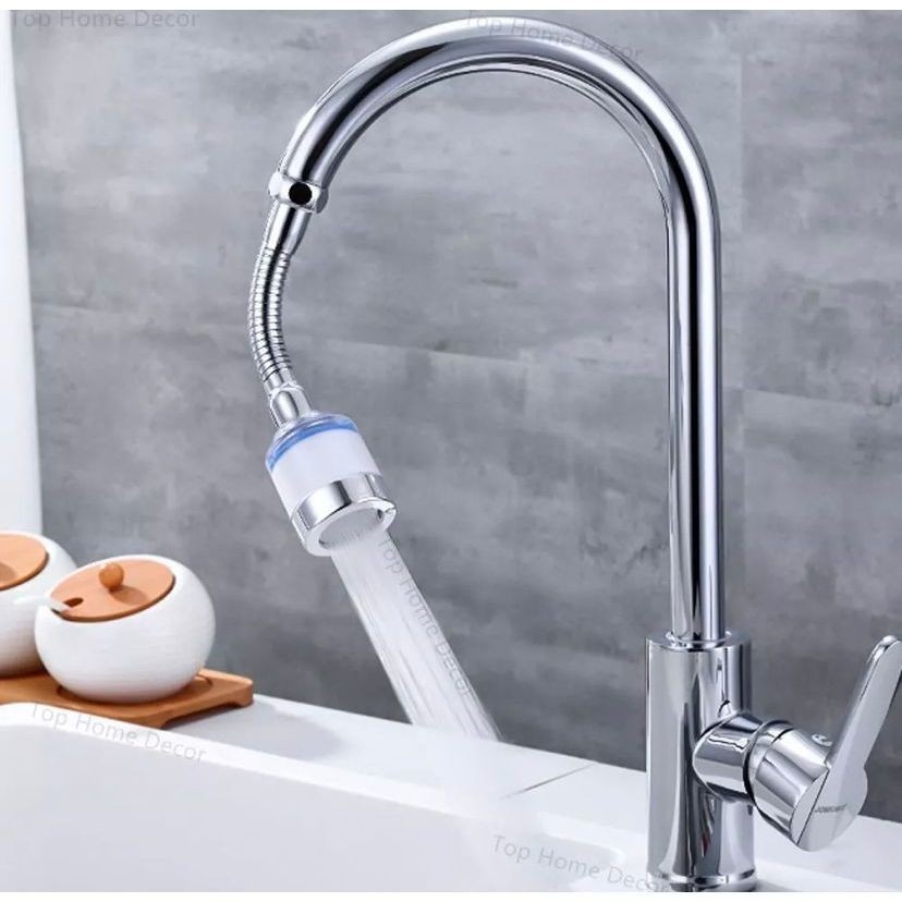 kit 2 Bico Arejador Extensor Articulado Para Torneiras Remove cloro pesados filtrado 360 Inox