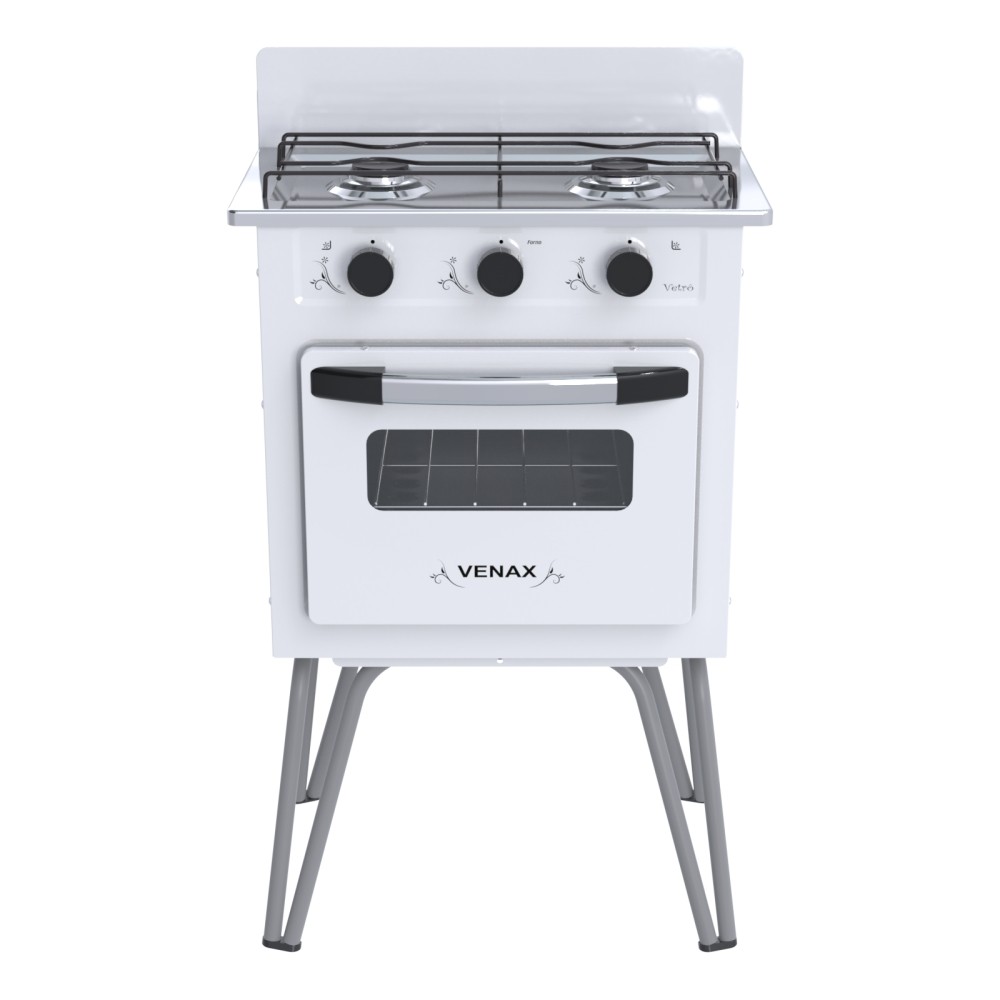 Fogão Portátil 2 Bocas Venax Gemini Vetrô Gas Glp Branco em Oferta na Shopee
