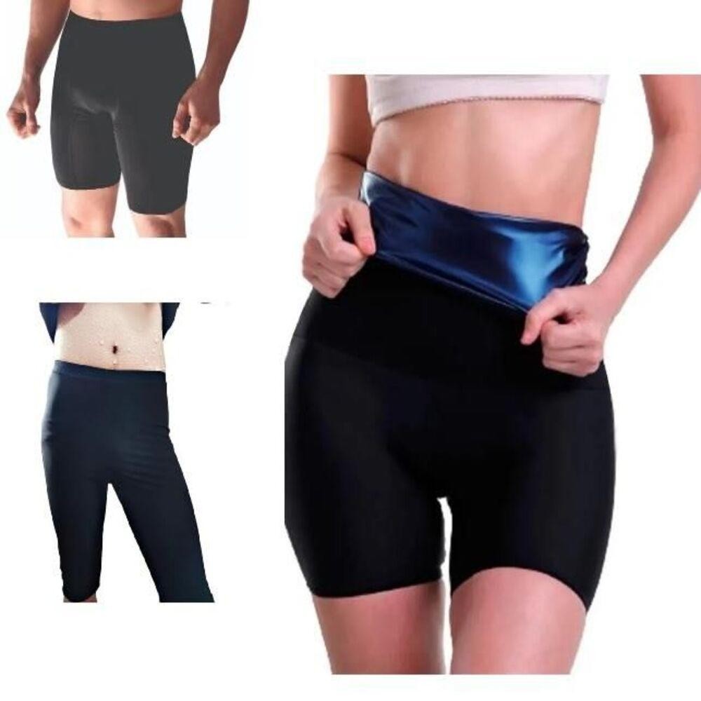 BERMUDA TERMICA COMPRESSAO PARA TREINAMENTO SAUNA PORTATIL ROUPA UNISSEX TREINO CORRIDA BIKE ABDOMINAL FEMININO MASCULIN