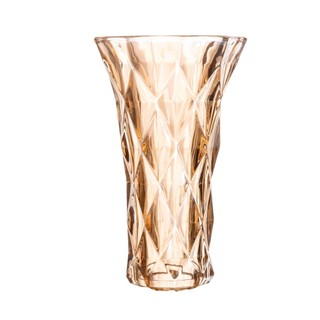 Vaso Lyor Diamond de Vidro Âmbar 13cm x 6,5cm x 20cm em Oferta na Shopee
