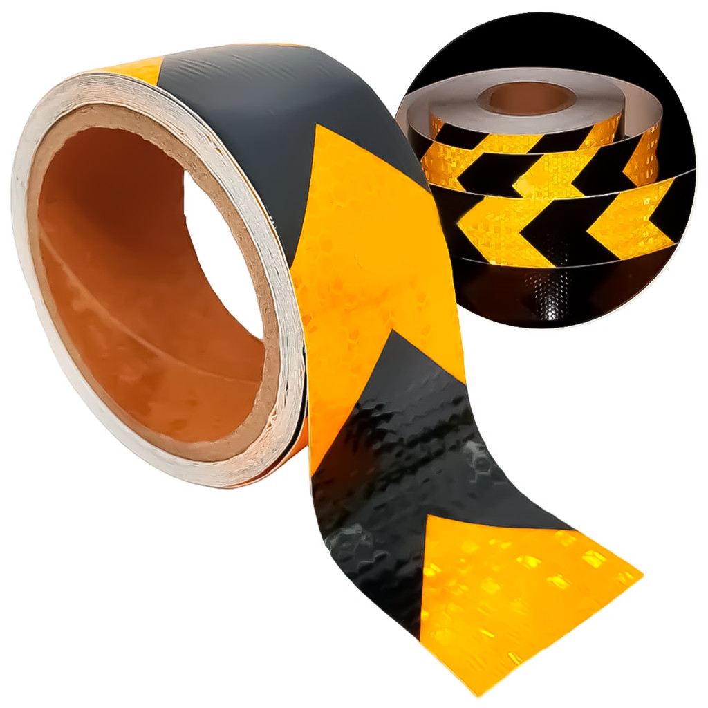 Fita Adesiva Refletiva Para Sinalização Automotiva Multiuso 5cm X 5 Metros Profissional - Home & Living