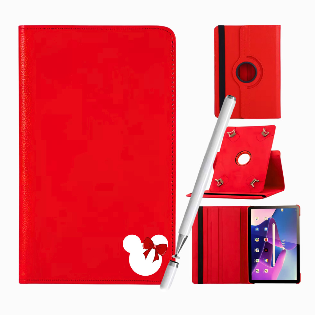 Capa Case Giratória p/ Tablet de 10 Polegadas da Minnie com Caneta Touch