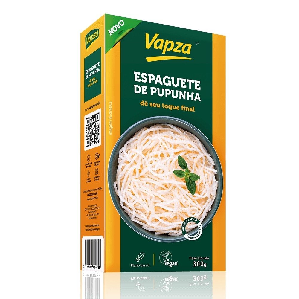 Espaguete de Pupunha Cozida no Vapor 300G