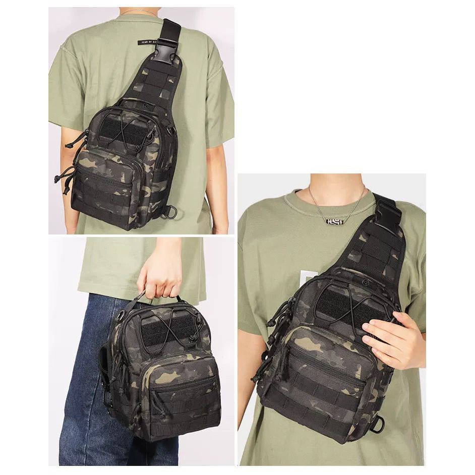 Bolsa Tática Transversal Impermeável Peito E Ombro Masculina Feminina Sling Sport M101 VT em Oferta na Shopee