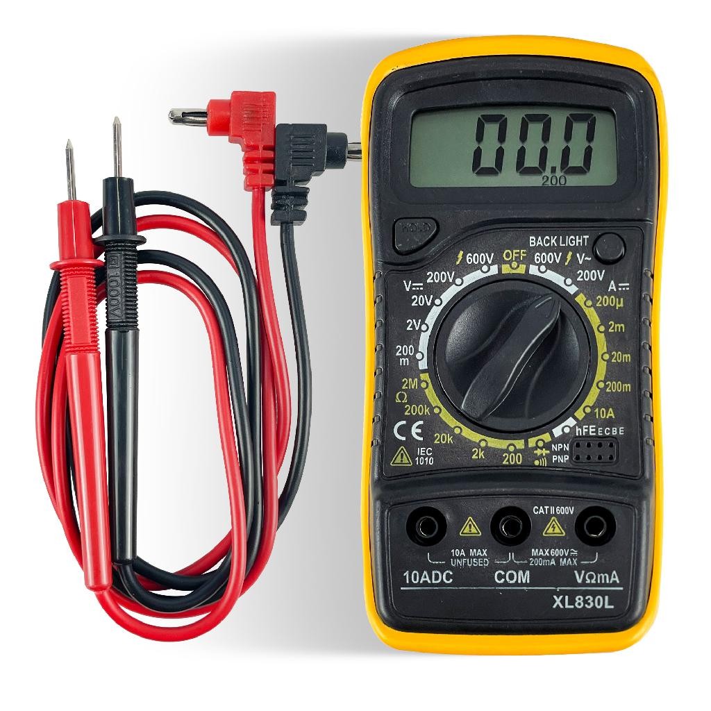 Multímetro Digital MD-200L Painel Iluminado Com Bipe Bateria e Ponta de Teste em Oferta na Shopee