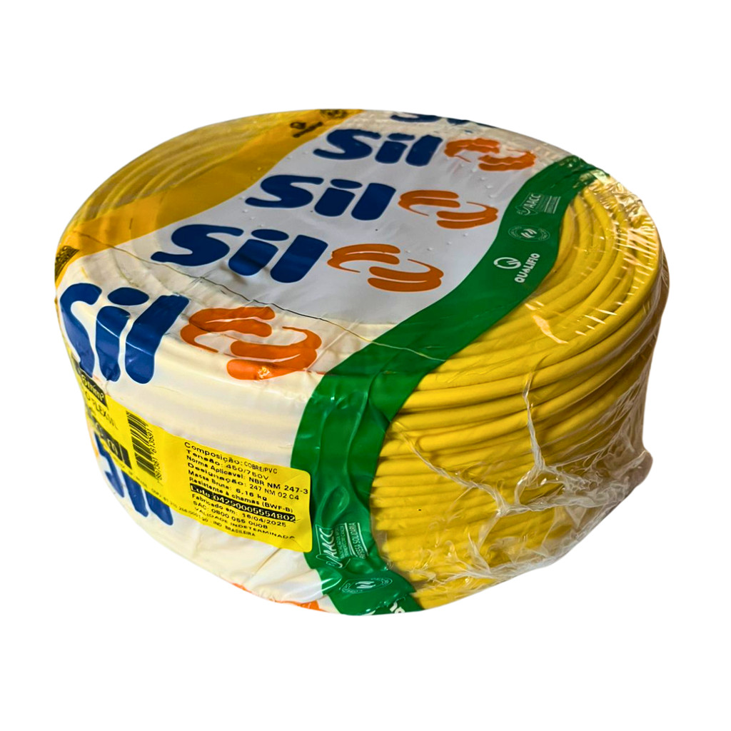 Cabo Flexível FlexSil 750 V 6mm Rolo 100m Sil em Oferta na Shopee
