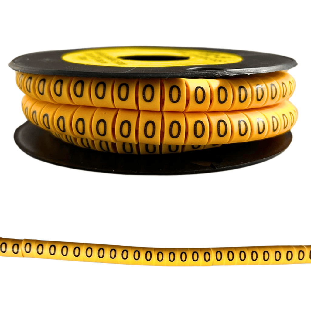 Marcador de Cabos Fios Anilha Número 0 10mm a 16mm 200 Peças