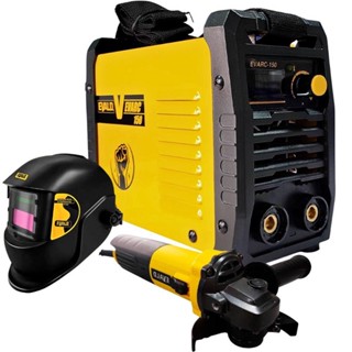 Solda Inversora 220V Monofásica com Esmerilhadeira Angular 110v ou 220V 850W e Máscara de Solda EVALD em Oferta na Shopee