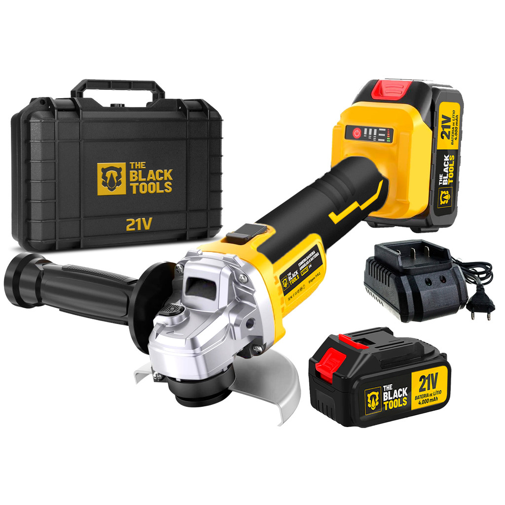 Esmerilhadeira Lixadeira Angular Sem Fio A Bateria 4000mah 21v 4.1/2 125mm 110/220v em Oferta na Shopee