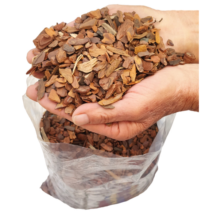 05 Litros Casca de Pinus Triturada para Orquídeas e Decorações de Jardins