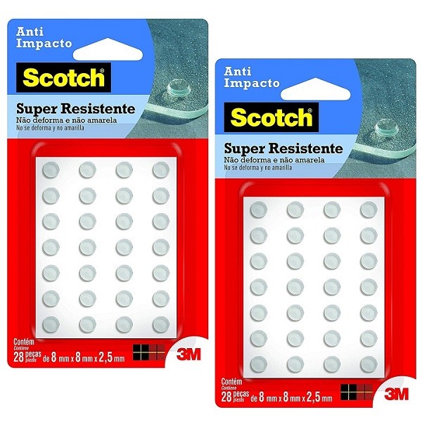 Kit com 56 Protetor ANTI-IMPACTO 3M SCOTCH Redondo EXTRA Pequeno - Mom & Baby
