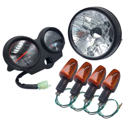 Farol Completo CG Titan 125 2000 / 2004 Fan 125 2005 / 2013 + Painel Completo + 2 ou 4 Piscas Setas