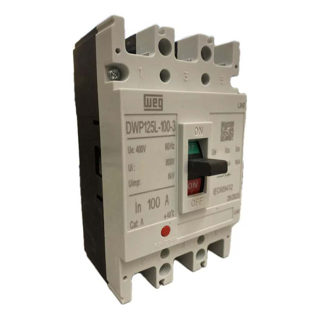 Disjuntor em Caixa Moldada WEG DWP125L-100-3 100A 20ka