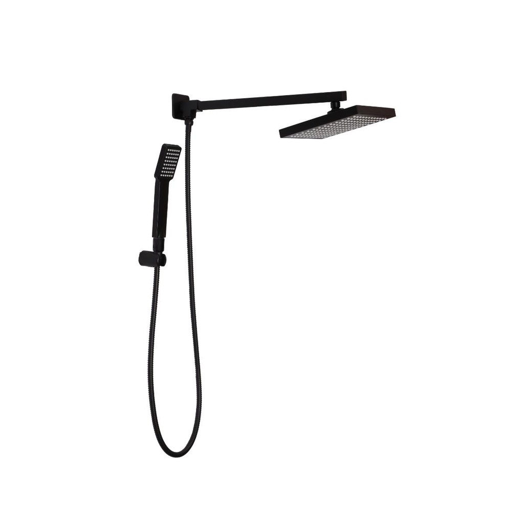 Kit Chuveiro Quadrado de Parede Tucuruí com Desviador Mundaú e Ducha Manual Jaci Pingoo - Preto em Oferta na Shopee