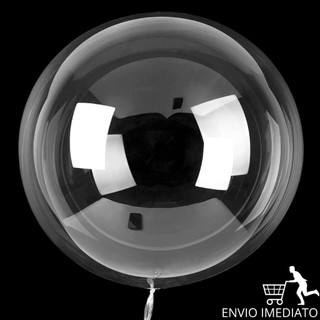 Kit 10 Unidades Balão Bubble 24 Polegadas 60 Cm Cristal Festas Decoração