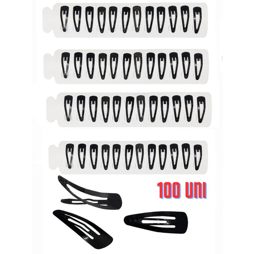 100 Unidades Presilhas Tic Tac Para Cabelo Penteado Atacado 3cm/4,5cm/6cm