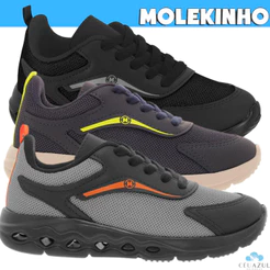 Tênis Infantil Molekinho Confortável Esportivo Solado EVA Amortecedor Menino
