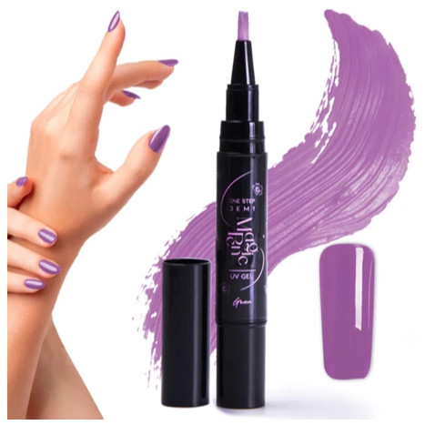 Caneta Esmalte Gel 3 em 1 Gel LED Secagem a UV Base Top Coat Nail Art Gwen Pronta Entrega